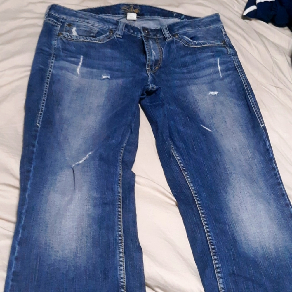 Womens silver Jean's size 16